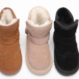 kids footwear- suede leather boots